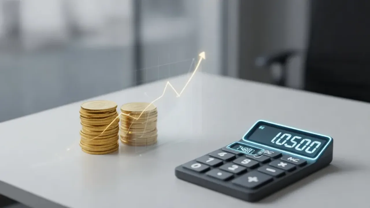 10500 brutto ile to netto? Praktyczny poradnik wynagrodzenia 2026 Wizualizacja finansowa przedstawiająca obliczenia 10500 brutto ile to netto na nowoczesnym kalkulatorze.