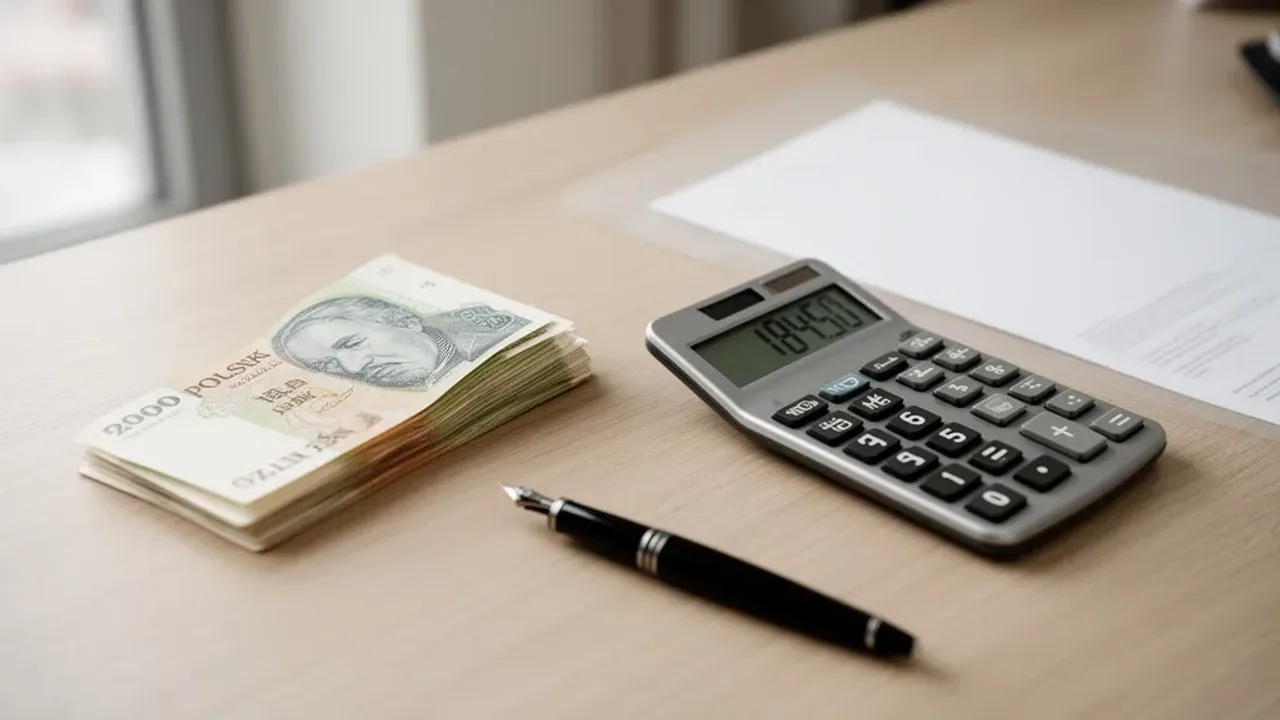 150 netto ile to brutto? Praktyczny przewodnik po rozliczeniach 2026 Kalkulator z wynikiem 184,50 zł obok dokumentów finansowych i gotówki obrazujący zagadnienie 150 netto ile to brutto.
