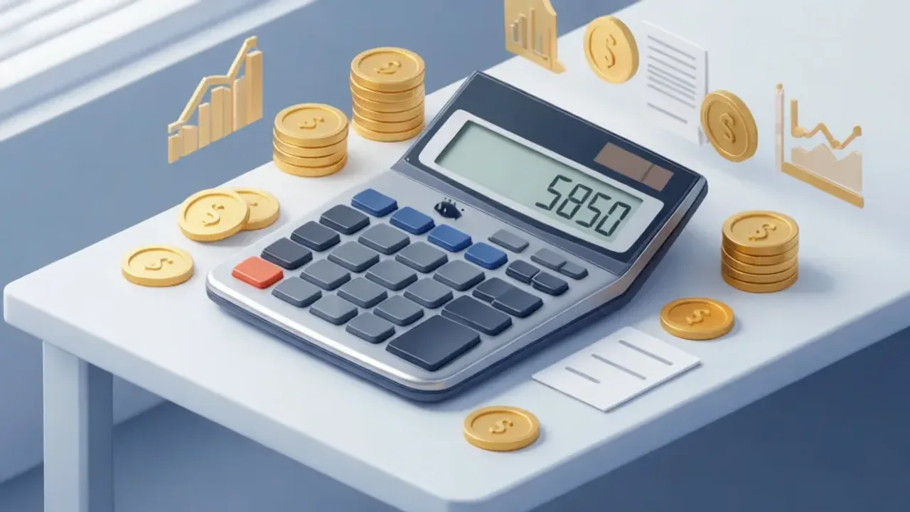 5850 brutto ile to netto? Sprawdź wynagrodzenia i kalkulator 5 850 zł brutto Cyfrowy kalkulator pokazujący kwotę 4318 zł netto jako wynik obliczenia 5850 brutto ile to netto na tle wykresów finansowych.