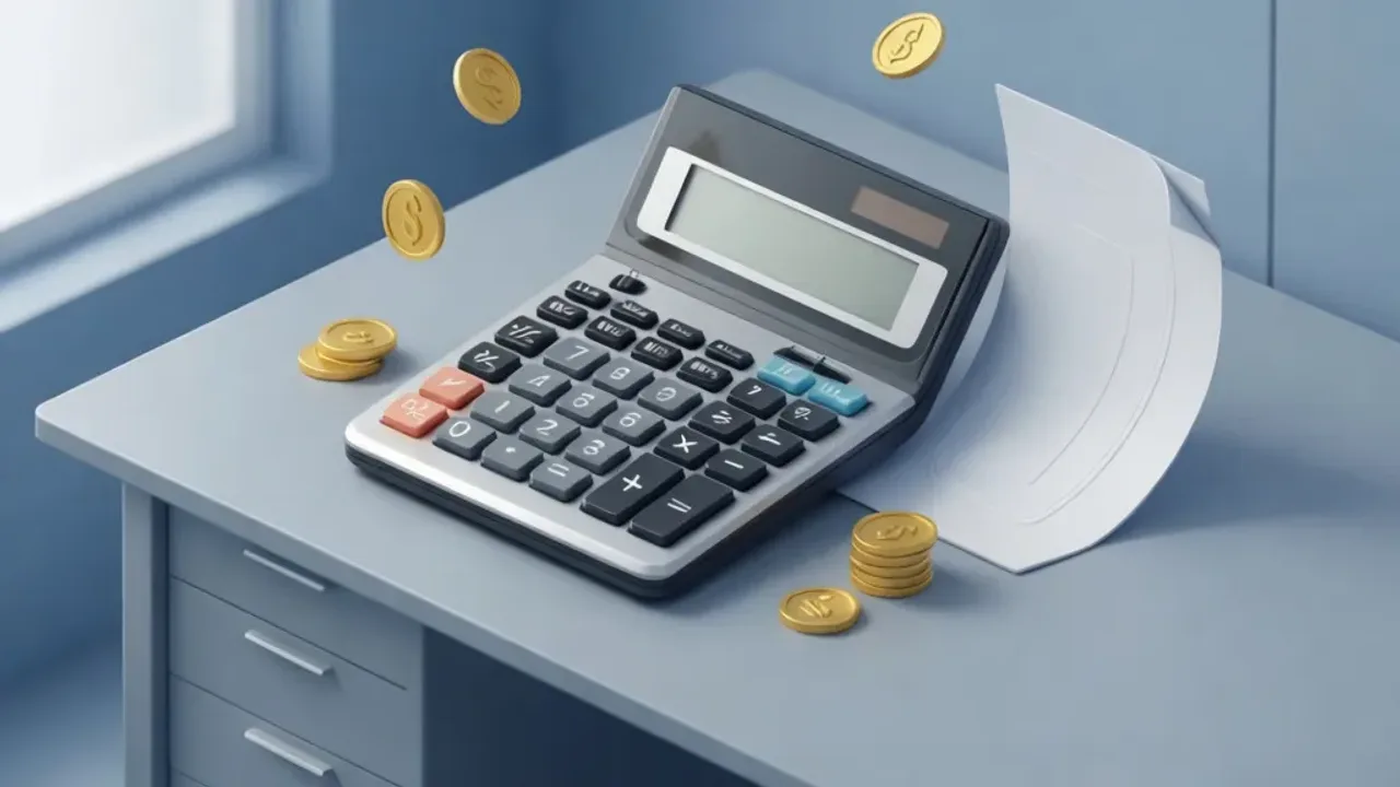 8500 brutto ile to netto? Kalkulator wynagrodzeń umów 2026 Kalkulator finansowy wyświetlający wynik 8500 brutto ile to netto na tle dokumentów i monet.
