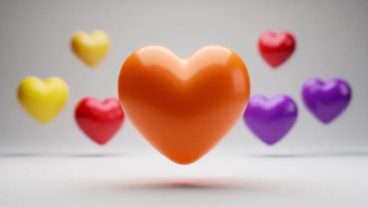 Co oznacza pomarańczowe serce? Znaczenie emoji, emotki i symbolu 🧡 2026 Pomarańczowy symbol serca emoji ilustrujący co oznacza pomarańczowe serce w komunikacji cyfrowej.