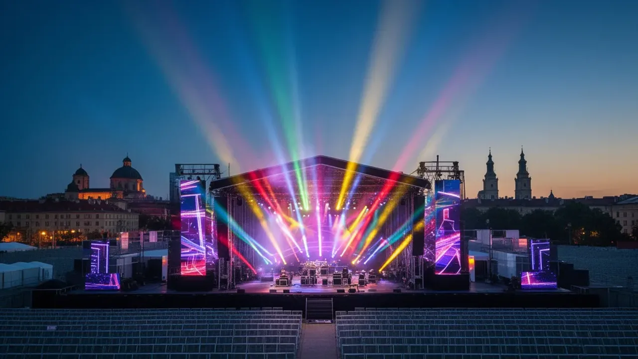 Festiwal Warszawa 2026: Twój przewodnik, bilety i festiwal muzyczny Nowoczesna scena muzyczna na tle panoramy Warszawy podczas wydarzenia festiwal warszawa.