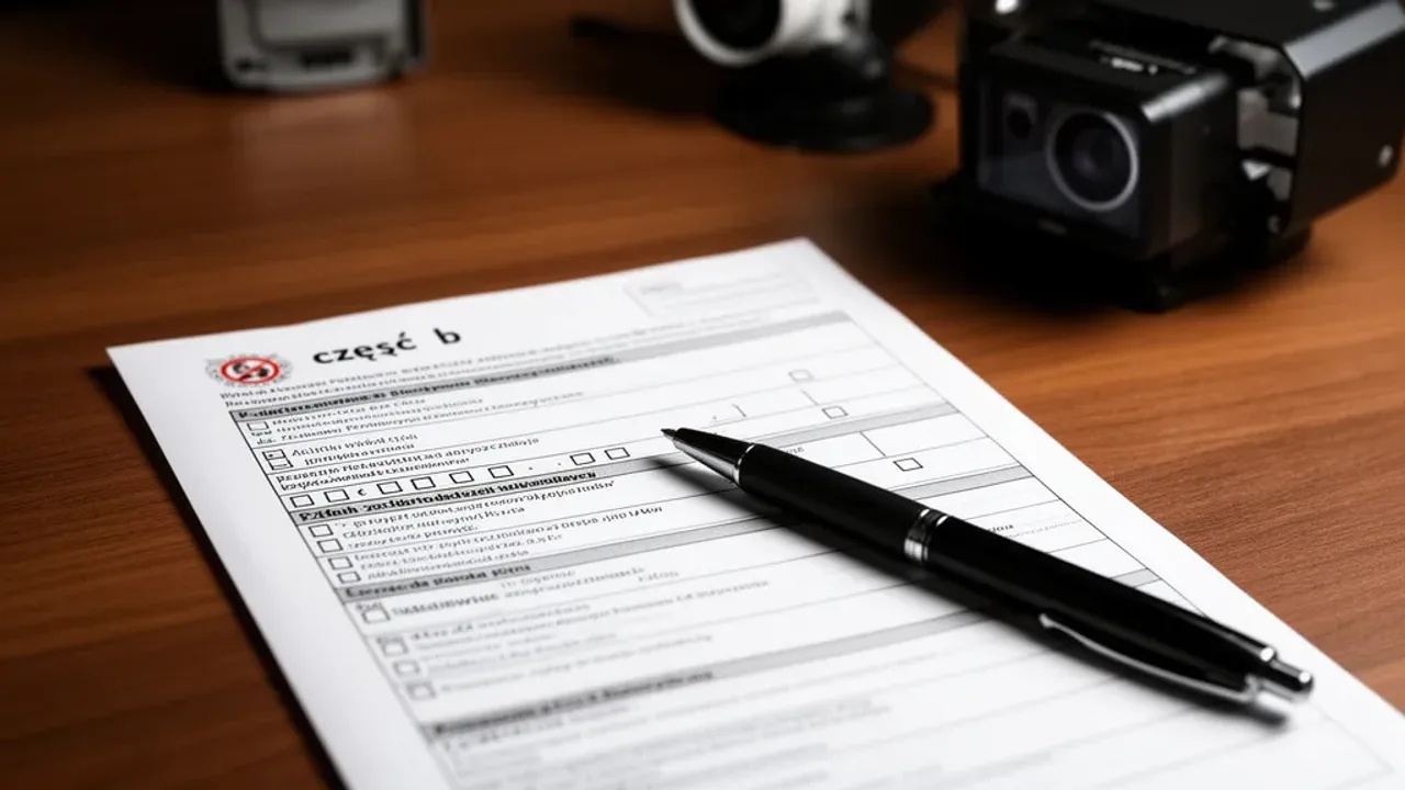 Jak wypełnić mandat z fotoradaru część B: Praktyczny poradnik 2026 Wypełniony formularz oświadczenia właściciela pojazdu – jak wypełnić mandat z fotoradaru część b.