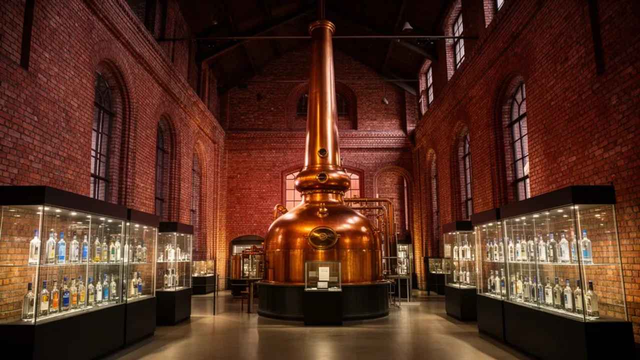 Muzeum wódki w Warszawie: kompletny przewodnik zwiedzania Wnętrze Zakładu Rektyfikacji w historycznym budynku, gdzie mieści się Muzeum wódki w Warszawie.
