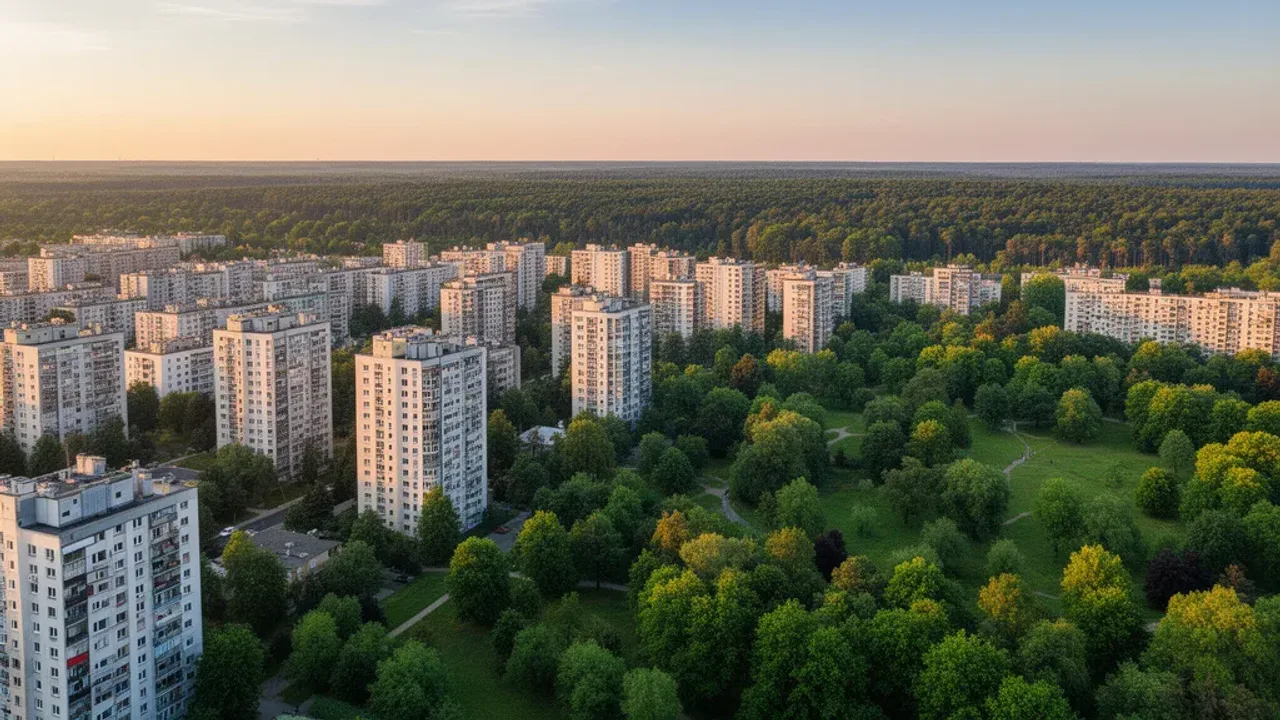 Ursynów atrakcje: 7 najlepszych miejsc na Ursynowie w 2026 roku Zielony krajobraz dzielnicy z widokiem na Skarpę Ursynowską i Las Kabacki, prezentujący ursynów atrakcje w Warszawie.