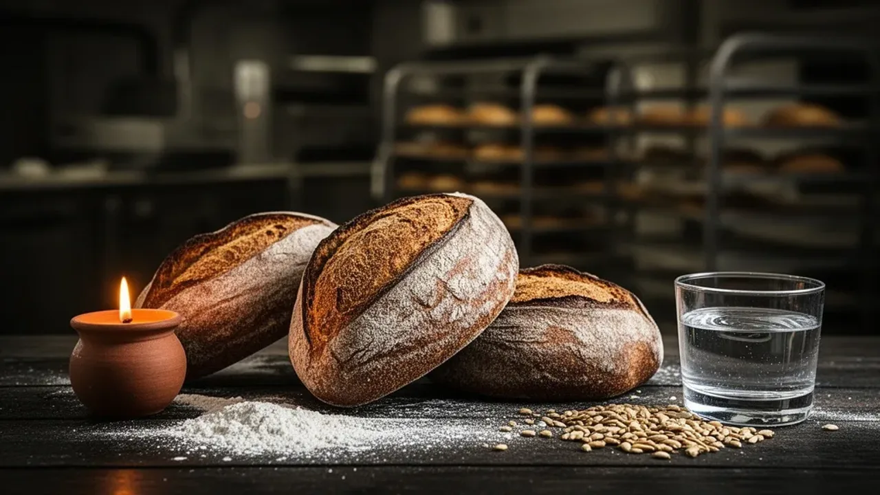 Żywioły Warszawa: 4 żywioły, bread, bistro, restauracja, kontakt, Chmielna Naturalne pieczywo rzemieślnicze w Żywioły Warszawa na drewnianym stole w nowoczesnym bistro.